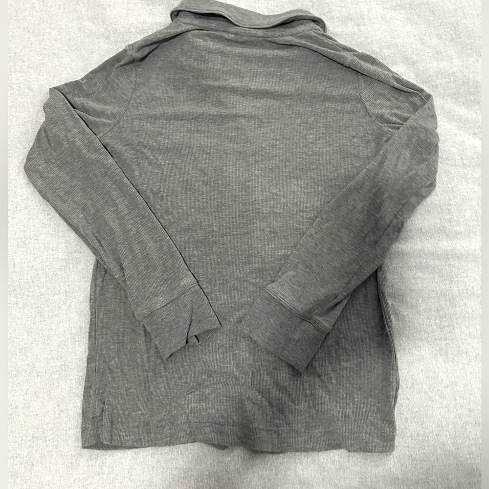 SKIMS FULL PAJAMA SET NEVER WORN GREY WIDE LEG LONG SLEEVE SLEEP SET RIBBED - Picture 10 of 13